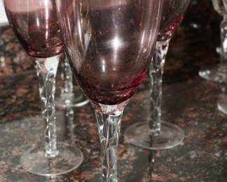 Amethyst stemware