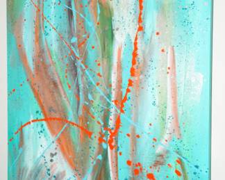 Abstract oil painting on canvas