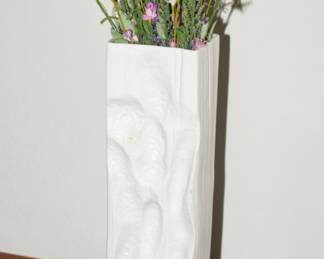 Rosenthal vase with faux florals