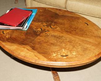 Inlaid marquetry coffee table-this is a beautiful piece!