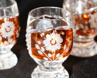 Bohemian glass cordials