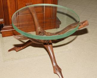 Mid century branch & glass table