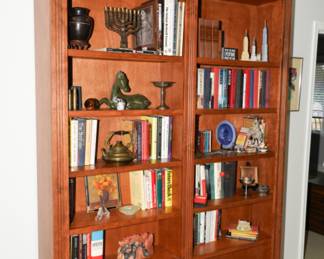 Double bookcase-about 9-10ft tall
