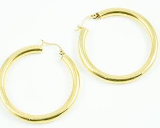 Large 14k gold hoop earrings