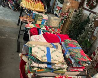 Tables filled with holiday!! 