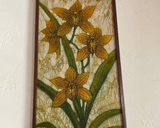 Vintage Batik Wall art. COA on back 