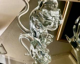 Monkey Glass Figurine 