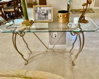 Glass entry/sofa table