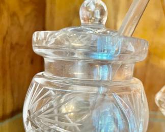 American Cut -  Jelly Pot w/ Lid “ Pinwheel Star”