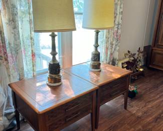 Matching End Tables and Matching Lamps