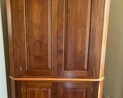 Beautiful Headley made walnut corner cabinet 