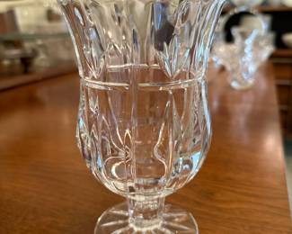 Block lead crystal lamp/candleholder.