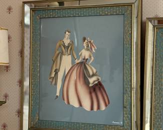 1940's prints victorian couple