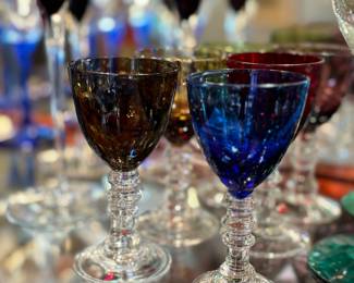 Multi colored goblets