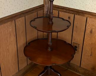 Beautiful antique three tier pie top table