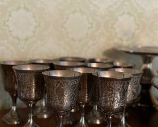 Beautiful silver goblets