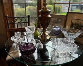 Elegant crystal candy and trinket dishes