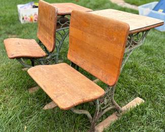 Vintage school desks 
