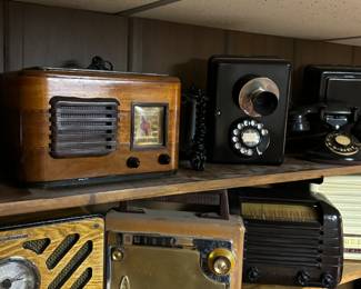 Antique phones and radios