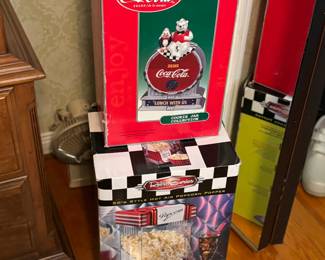 Coca Cola cookie jar, popcorn maker