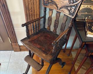 Gorgeous antique high chair 