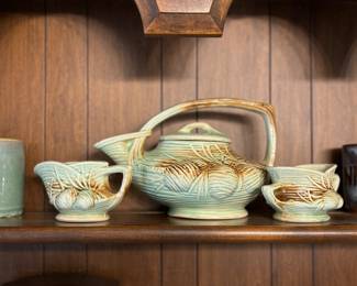 McCoy pinecone tea set