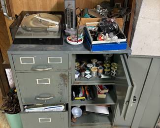 Storage cabinet with combination safe