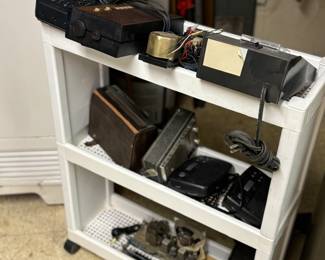 Rollable shelf, radios, clocks, and parts