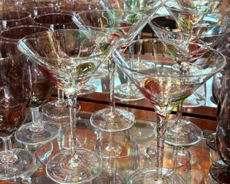 Elegant martini glasses