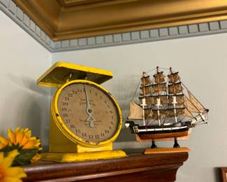 Antique scale, ships model