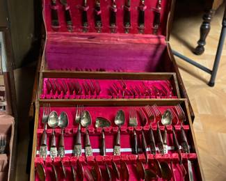 Large mid century flatware set