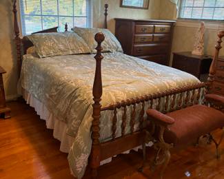 Antique four post bed