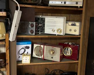 Antique radios, phones