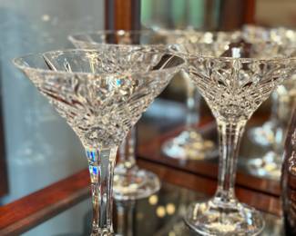 Crystal martini glasses 