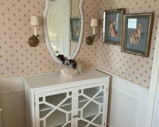 Cute cabinet, mirror 