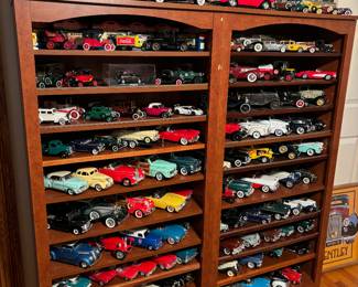 100's of model cars in various places