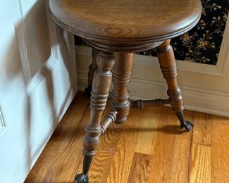 Claw foot antique stool 