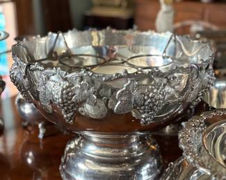 Vintage silver wine cooler