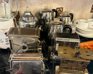 Antique toasters / percolators 
