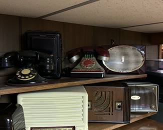 Antique phones and radios