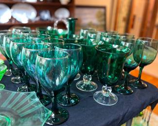 Forrest treen goblets, wine glasses