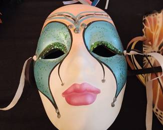 Porcelain Mardi Gras mask