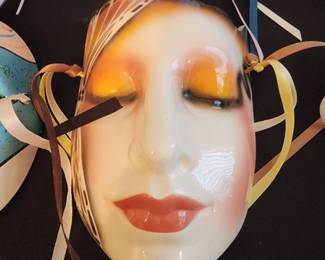 Art Deco Lady Face Wall Mask