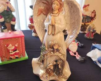 Porcelain Angel with Nativity