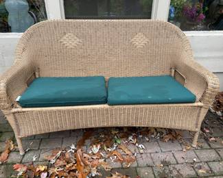 Resin Wicker  Patio Loveseat