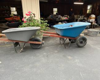 Blue wheelbarrow only SOLD TO NEW HOMEOWNER