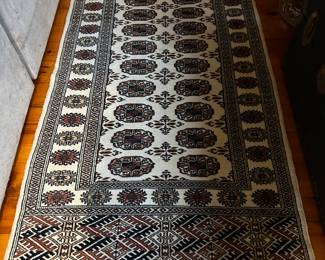 Bokhara  Muted Hand Knotted Wool Oriental Rug 6’4”x 3’