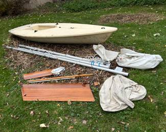 14’ Laser Sailboat  and riggings  - “good working order”