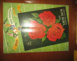Michigan state rose bowl football program 1954