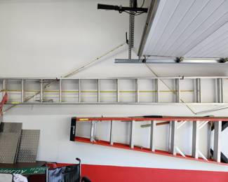 Extension ladder, Werner ladder and wooden ladder